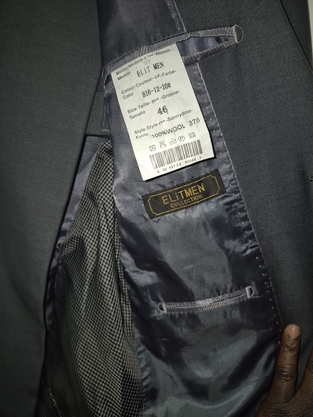 Men's Gray Wool Blazer - Classic Tailored Fit